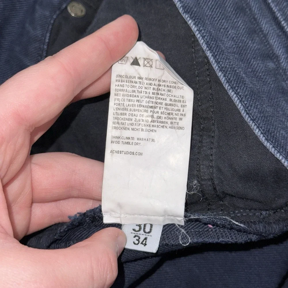 Acne Studios Vega Bladerunner Slim Fit Jeans Men's 30x34 Dark Blue Wash Stretch
